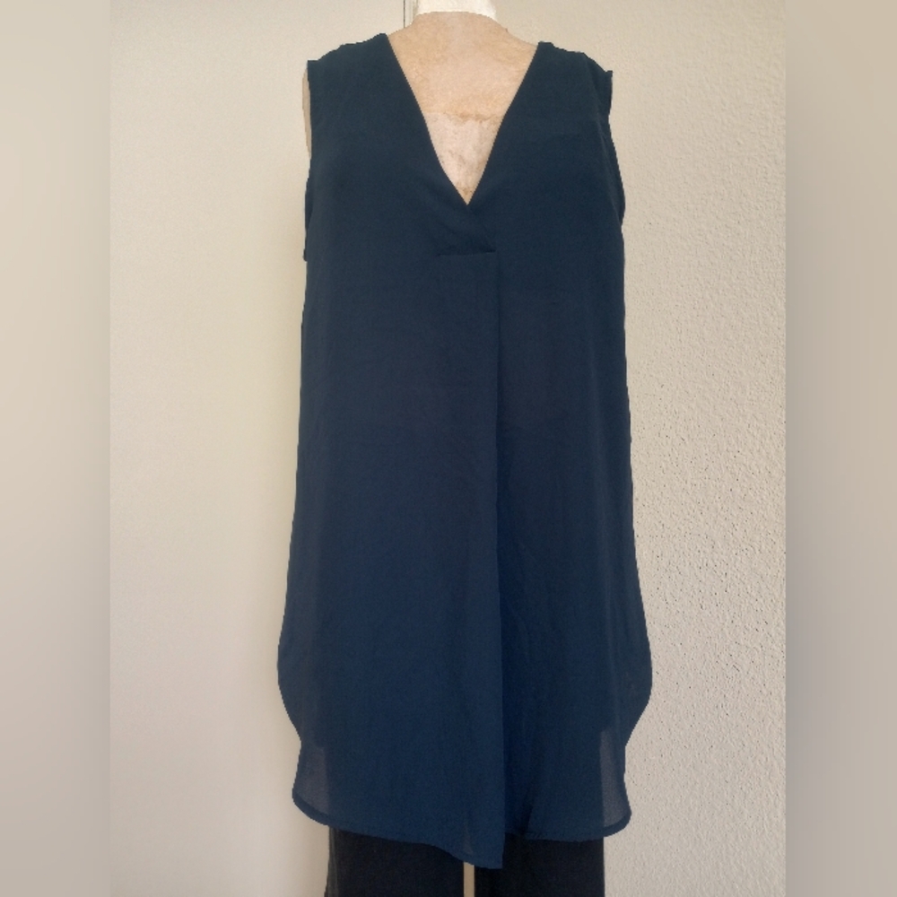 Zara Deep Blue V-Neck Tunic